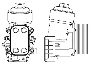 Радиатор масл. в сборе (теплообменник) для ам VW Tiguan (08-) 1.6TDi2.0TDi LOc1809